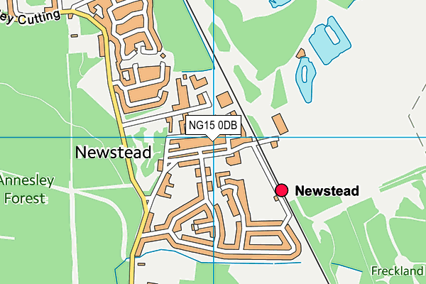NG15 0DB map - OS VectorMap District (Ordnance Survey)