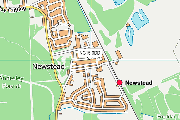NG15 0DD map - OS VectorMap District (Ordnance Survey)