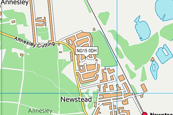 NG15 0DH map - OS VectorMap District (Ordnance Survey)