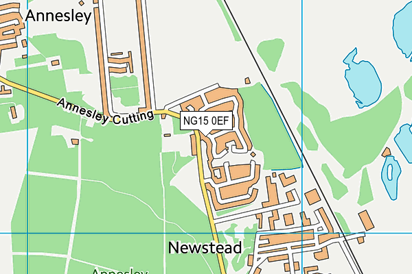 NG15 0EF map - OS VectorMap District (Ordnance Survey)