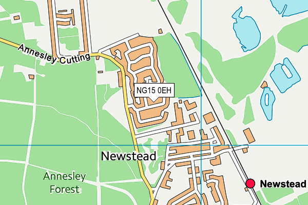 NG15 0EH map - OS VectorMap District (Ordnance Survey)