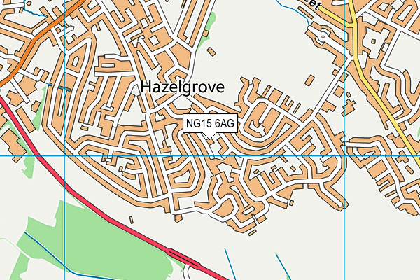 NG15 6AG map - OS VectorMap District (Ordnance Survey)