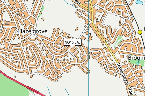 Broomhill Junior School map (NG15 6AJ) - OS VectorMap District (Ordnance Survey)
