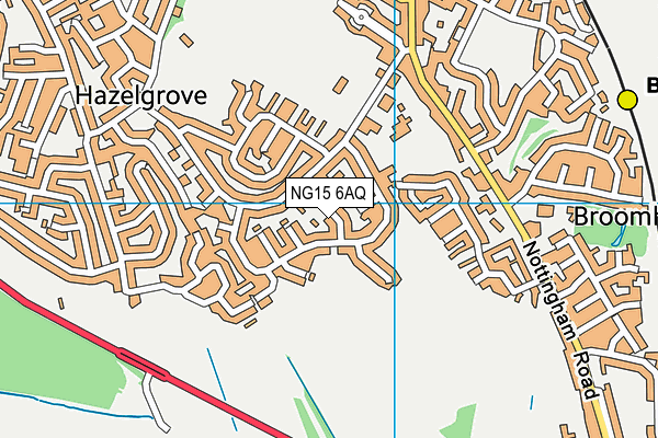 NG15 6AQ map - OS VectorMap District (Ordnance Survey)