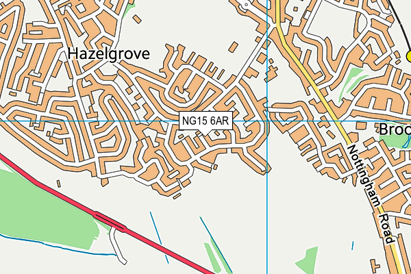 NG15 6AR map - OS VectorMap District (Ordnance Survey)