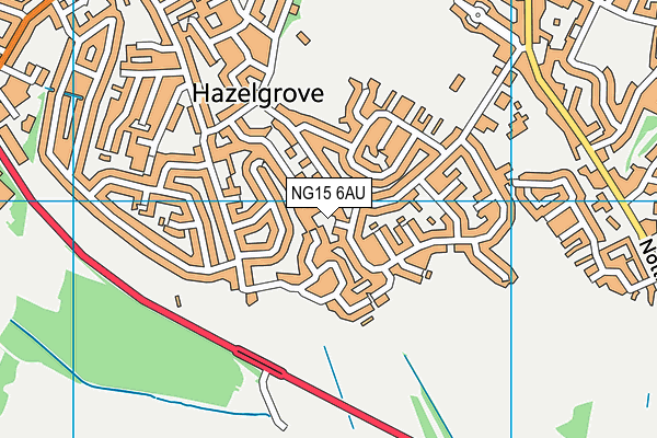 NG15 6AU map - OS VectorMap District (Ordnance Survey)