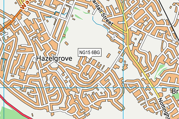 NG15 6BG map - OS VectorMap District (Ordnance Survey)