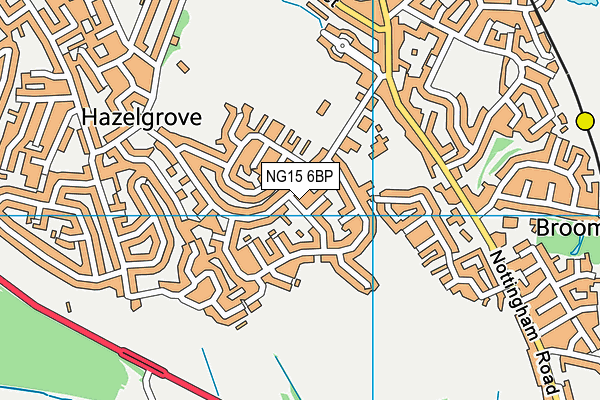 NG15 6BP map - OS VectorMap District (Ordnance Survey)