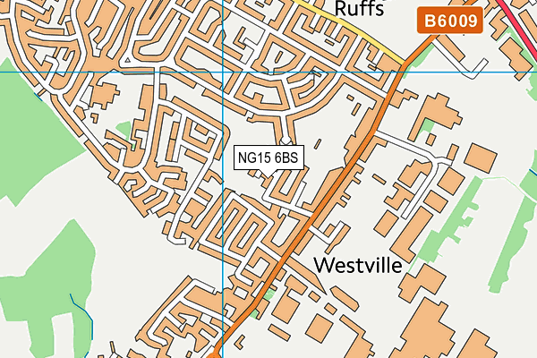 NG15 6BS map - OS VectorMap District (Ordnance Survey)