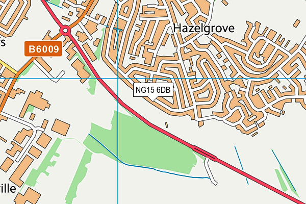NG15 6DB map - OS VectorMap District (Ordnance Survey)