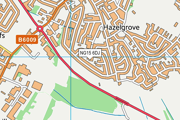 NG15 6DJ map - OS VectorMap District (Ordnance Survey)