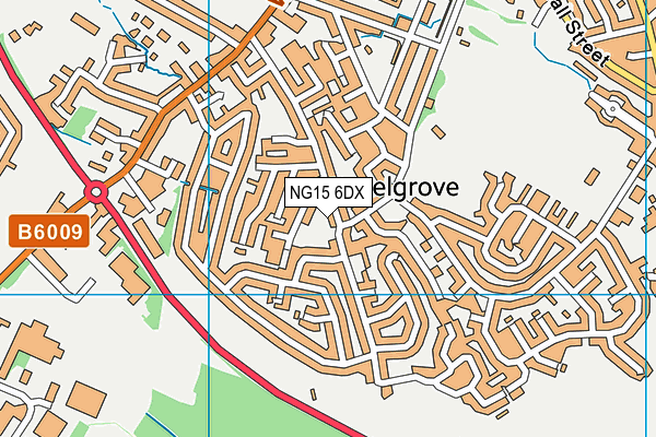 NG15 6DX map - OS VectorMap District (Ordnance Survey)