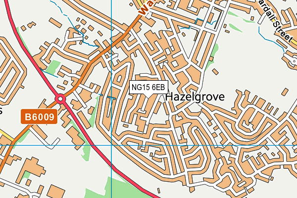 NG15 6EB map - OS VectorMap District (Ordnance Survey)