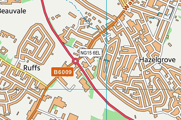 NG15 6EL map - OS VectorMap District (Ordnance Survey)