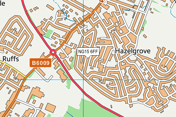 NG15 6FF map - OS VectorMap District (Ordnance Survey)