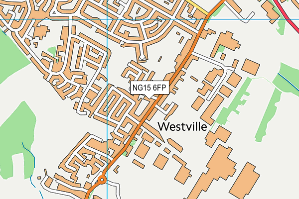 NG15 6FP map - OS VectorMap District (Ordnance Survey)