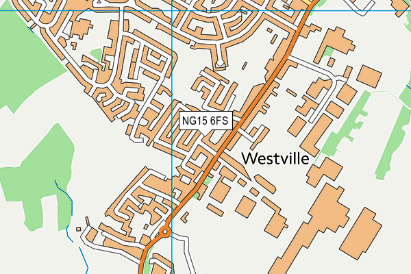 NG15 6FS map - OS VectorMap District (Ordnance Survey)