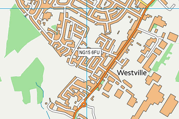 NG15 6FU map - OS VectorMap District (Ordnance Survey)