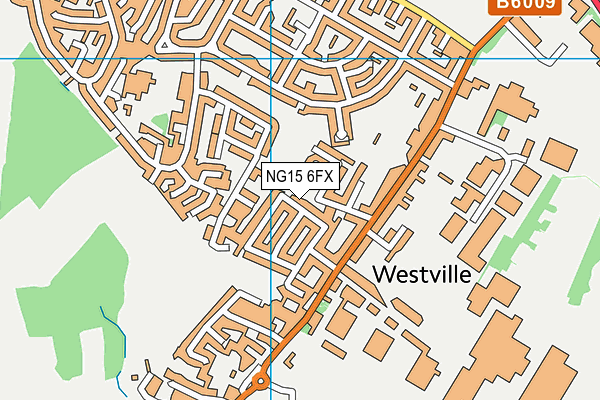 NG15 6FX map - OS VectorMap District (Ordnance Survey)