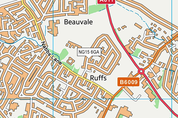 Nabbs Lane Recreation Ground map (NG15 6GA) - OS VectorMap District (Ordnance Survey)