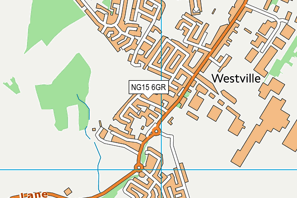 NG15 6GR map - OS VectorMap District (Ordnance Survey)