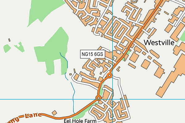NG15 6GS map - OS VectorMap District (Ordnance Survey)