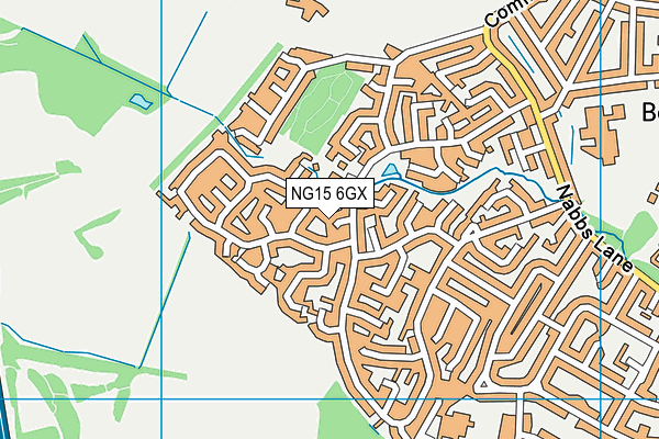 NG15 6GX map - OS VectorMap District (Ordnance Survey)
