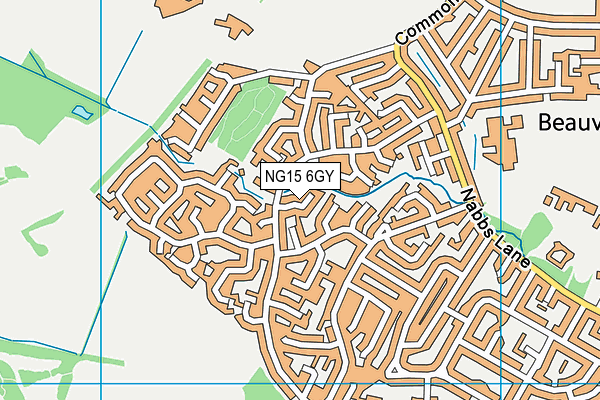 NG15 6GY map - OS VectorMap District (Ordnance Survey)