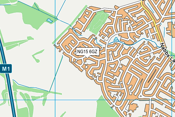 NG15 6GZ map - OS VectorMap District (Ordnance Survey)