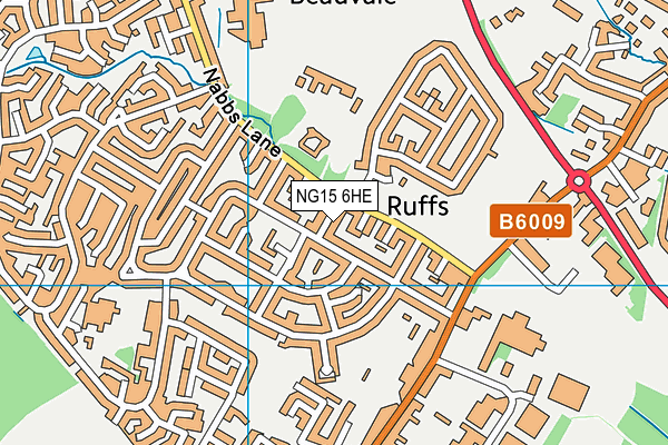 NG15 6HE map - OS VectorMap District (Ordnance Survey)