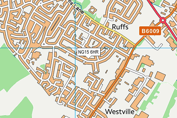 NG15 6HR map - OS VectorMap District (Ordnance Survey)