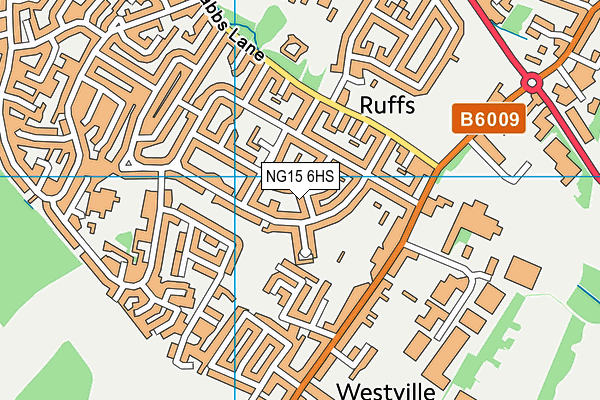 NG15 6HS map - OS VectorMap District (Ordnance Survey)