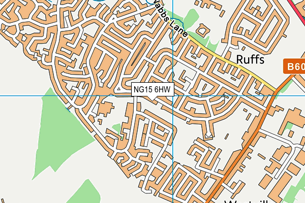NG15 6HW map - OS VectorMap District (Ordnance Survey)