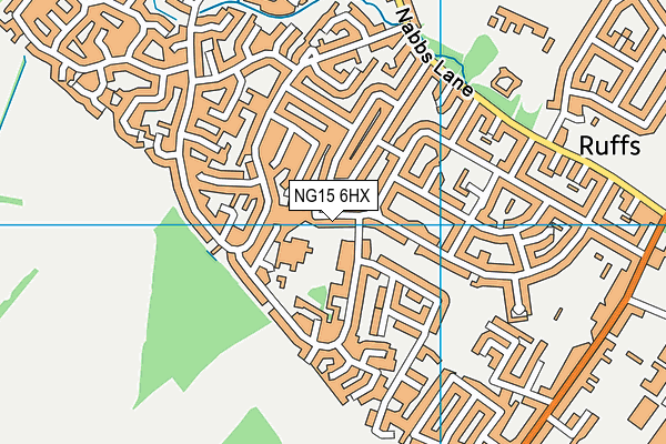 NG15 6HX map - OS VectorMap District (Ordnance Survey)