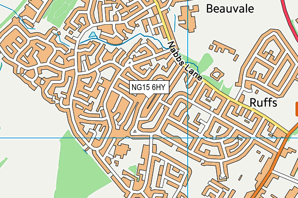 NG15 6HY map - OS VectorMap District (Ordnance Survey)