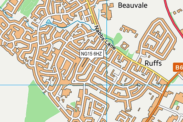 NG15 6HZ map - OS VectorMap District (Ordnance Survey)