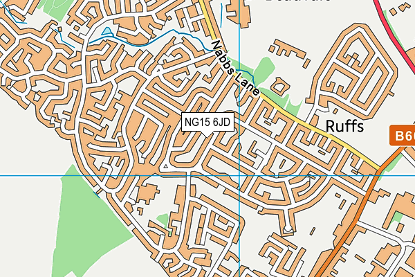 NG15 6JD map - OS VectorMap District (Ordnance Survey)