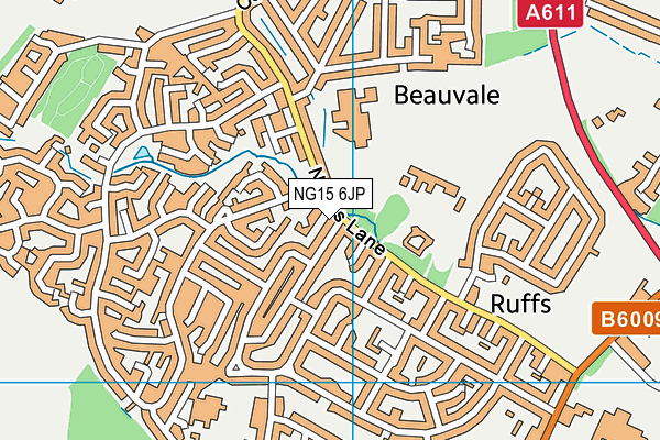 NG15 6JP map - OS VectorMap District (Ordnance Survey)