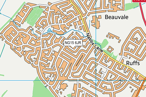 NG15 6JR map - OS VectorMap District (Ordnance Survey)