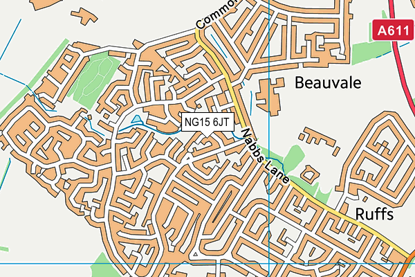 NG15 6JT map - OS VectorMap District (Ordnance Survey)