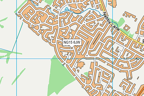 NG15 6JW map - OS VectorMap District (Ordnance Survey)