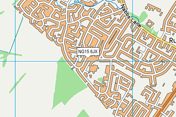 NG15 6JX map - OS VectorMap District (Ordnance Survey)