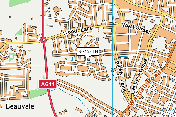 NG15 6LN map - OS VectorMap District (Ordnance Survey)