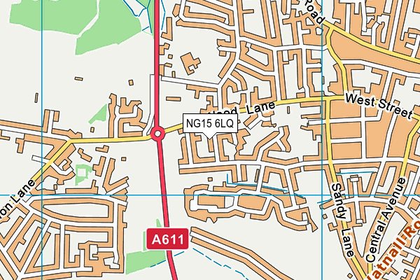 NG15 6LQ map - OS VectorMap District (Ordnance Survey)