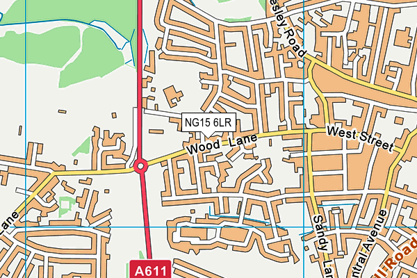 NG15 6LR map - OS VectorMap District (Ordnance Survey)