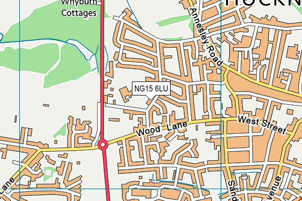 NG15 6LU map - OS VectorMap District (Ordnance Survey)