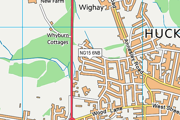 NG15 6NB map - OS VectorMap District (Ordnance Survey)