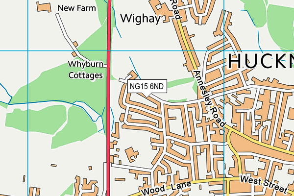 NG15 6ND map - OS VectorMap District (Ordnance Survey)