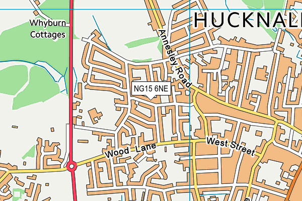 NG15 6NE map - OS VectorMap District (Ordnance Survey)