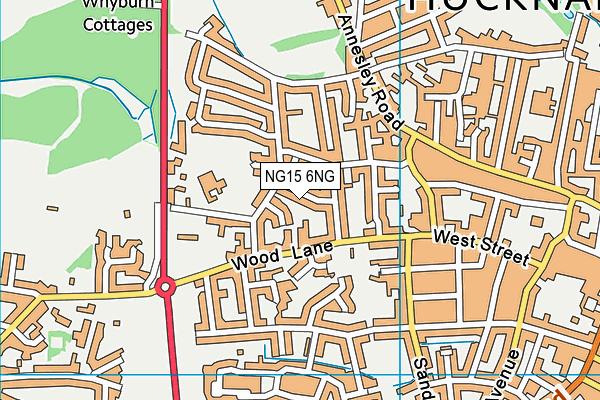 NG15 6NG map - OS VectorMap District (Ordnance Survey)